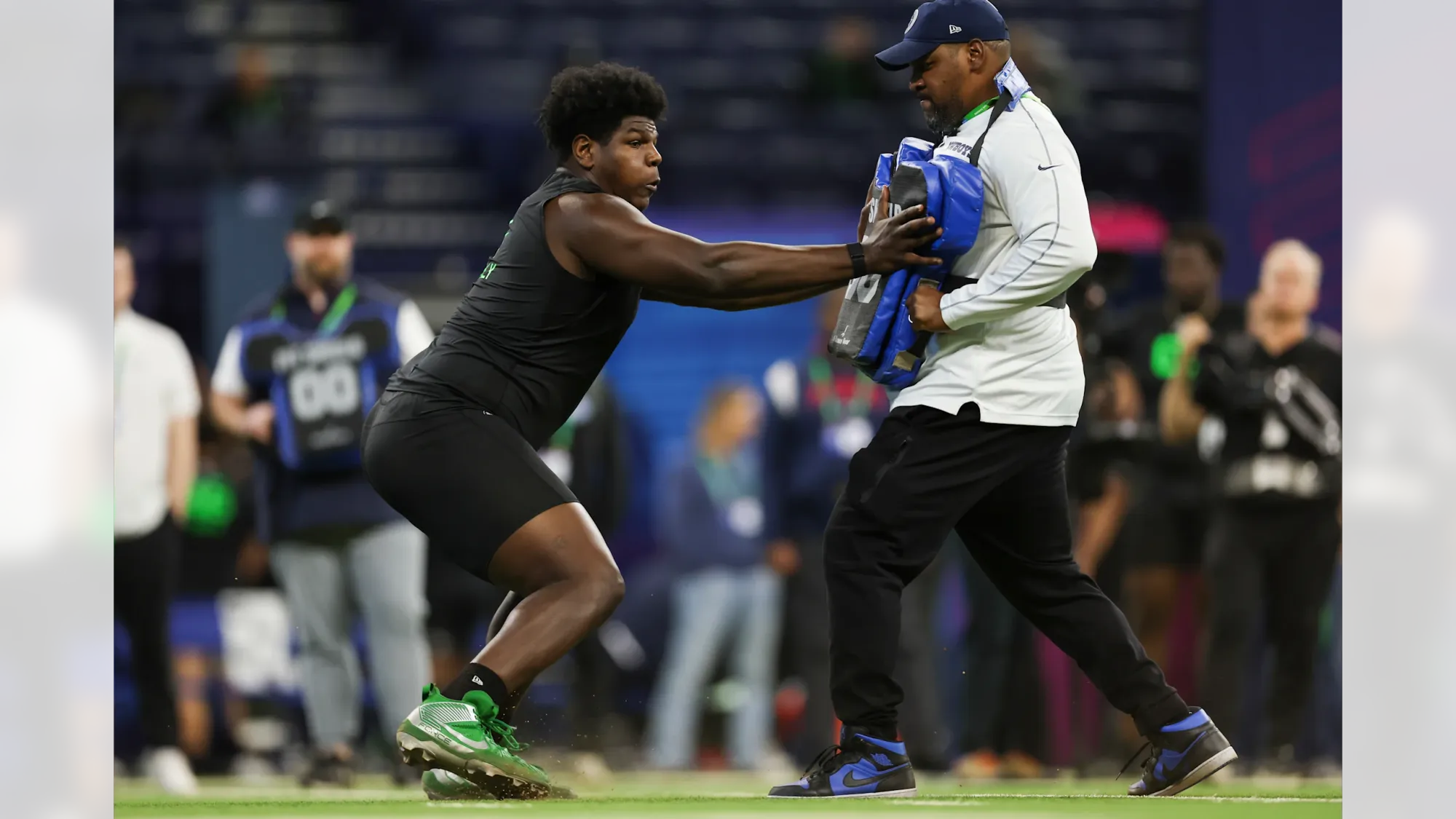Josh Conerly beim NFL Combine 2025